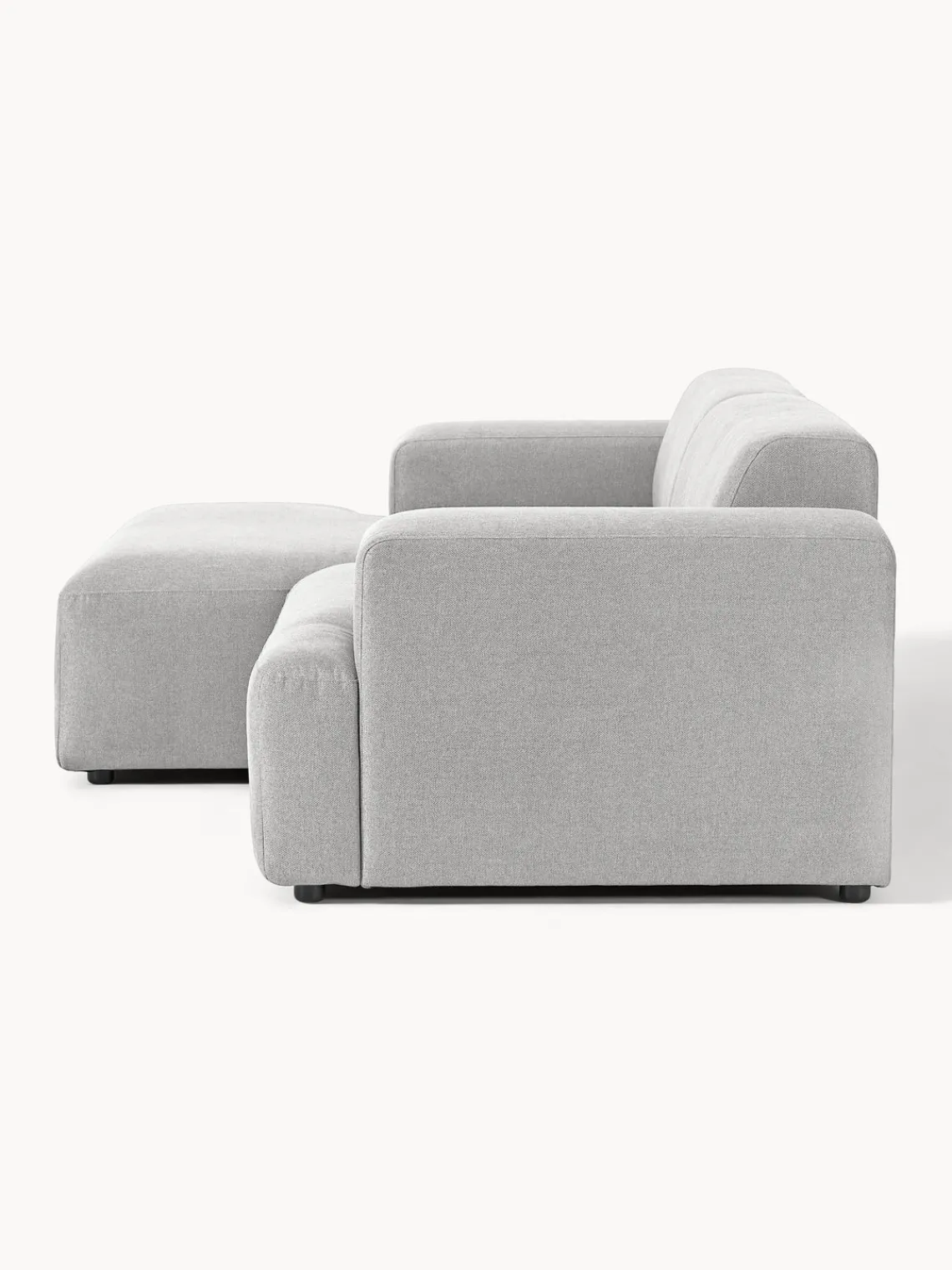 Sofás Rinconeras|Sofás>Westwing Collection Sofá rinconera Melva (3 plazas) Tejido gris claro