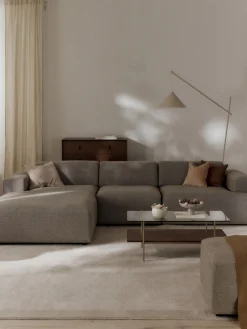 Sofás Rinconeras|Sofás>Westwing Collection Sofá rinconera Melva (4 plazas) Tejido grueso greige