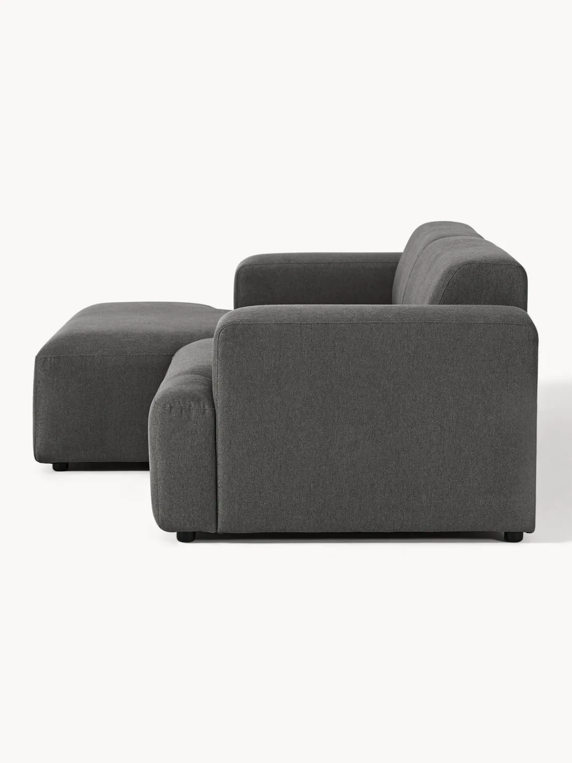 Sofás Rinconeras|Sofás>Westwing Collection Sofá rinconera Melva (3 plazas) Tejido gris antracita