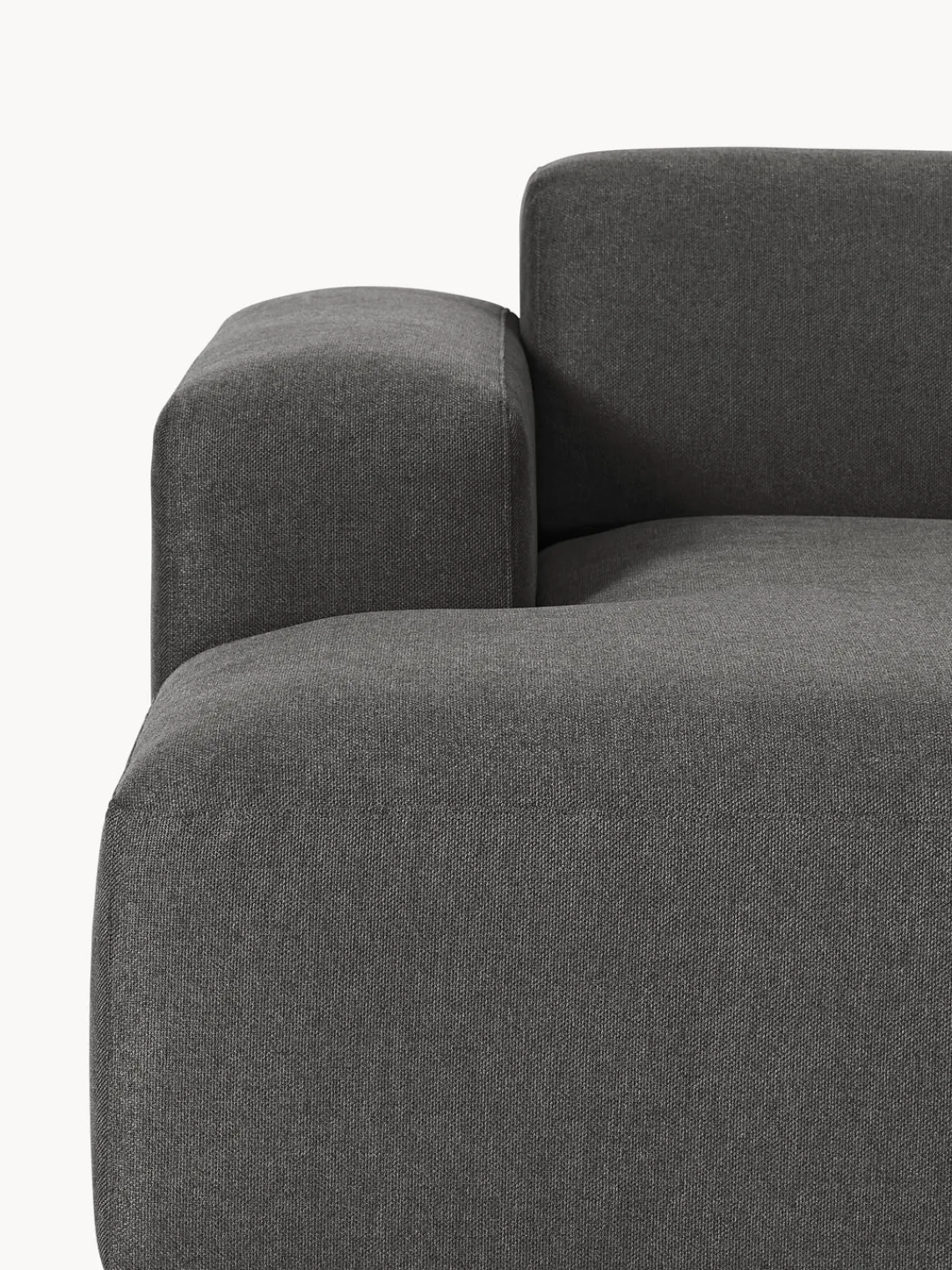 Sofás Rinconeras|Sofás>Westwing Collection Sofá rinconera Melva (3 plazas) Tejido gris antracita