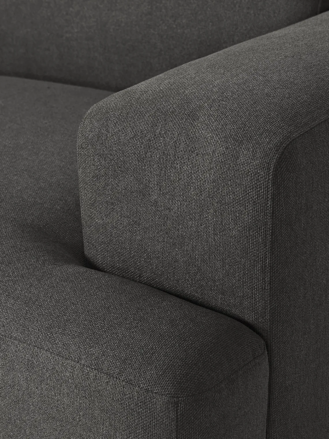 Sofás Rinconeras|Sofás>Westwing Collection Sofá rinconera Melva (3 plazas) Tejido gris antracita