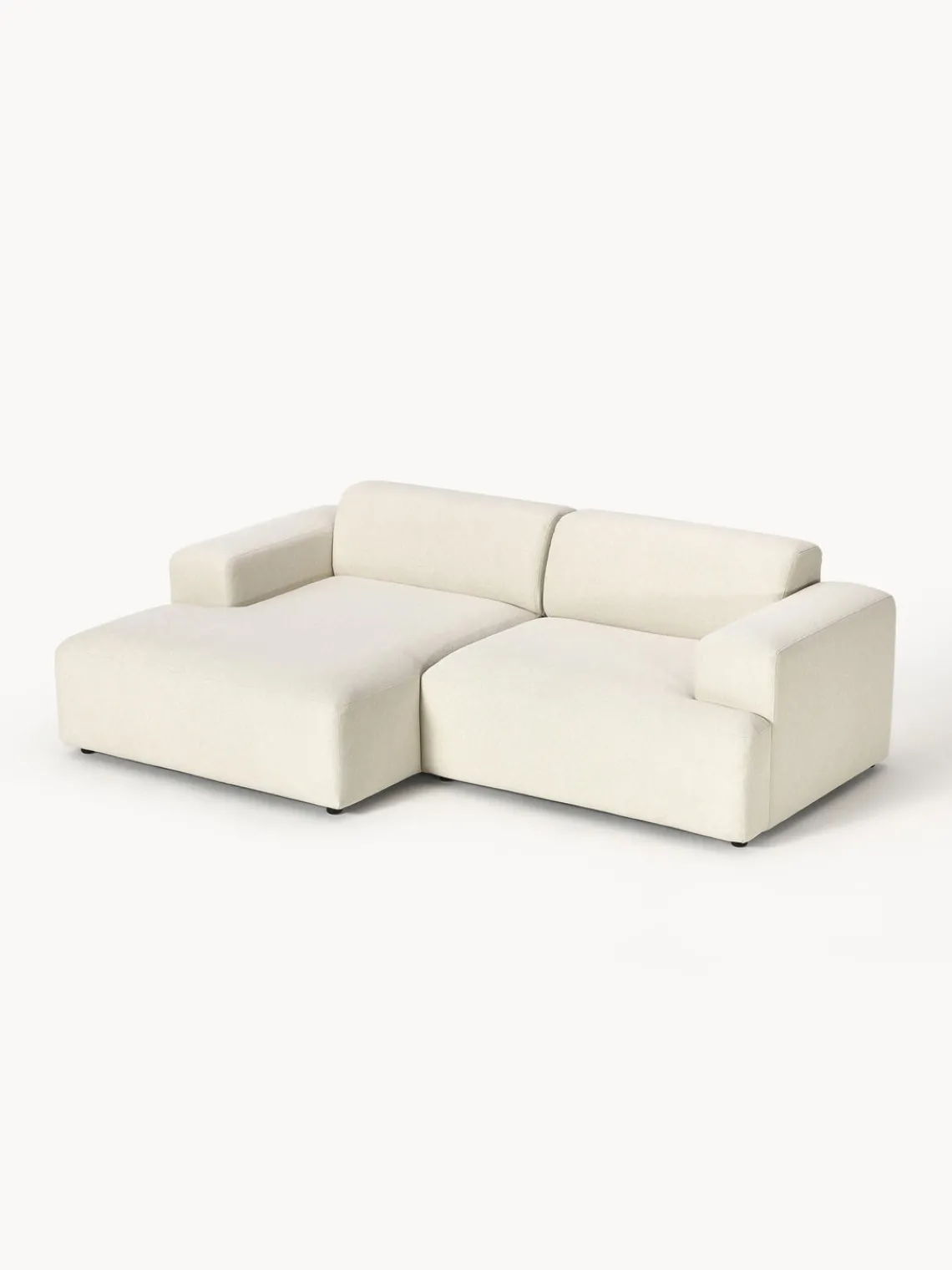 Sofás Rinconeras|Sofás>Westwing Collection Sofá rinconera Melva (3 plazas) Tejido blanco Off White