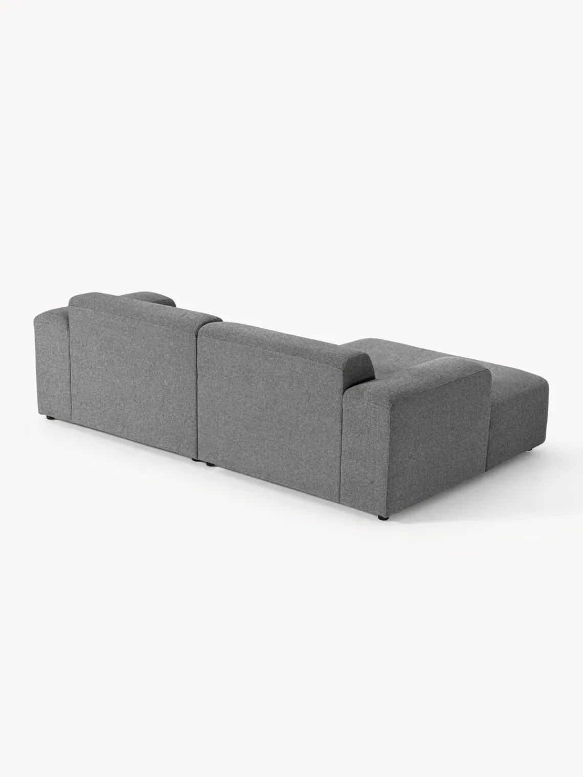 Sofás Rinconeras|Sofás>Westwing Collection Sofá rinconera Melva (3 plazas) Tejido grueso gris oscuro