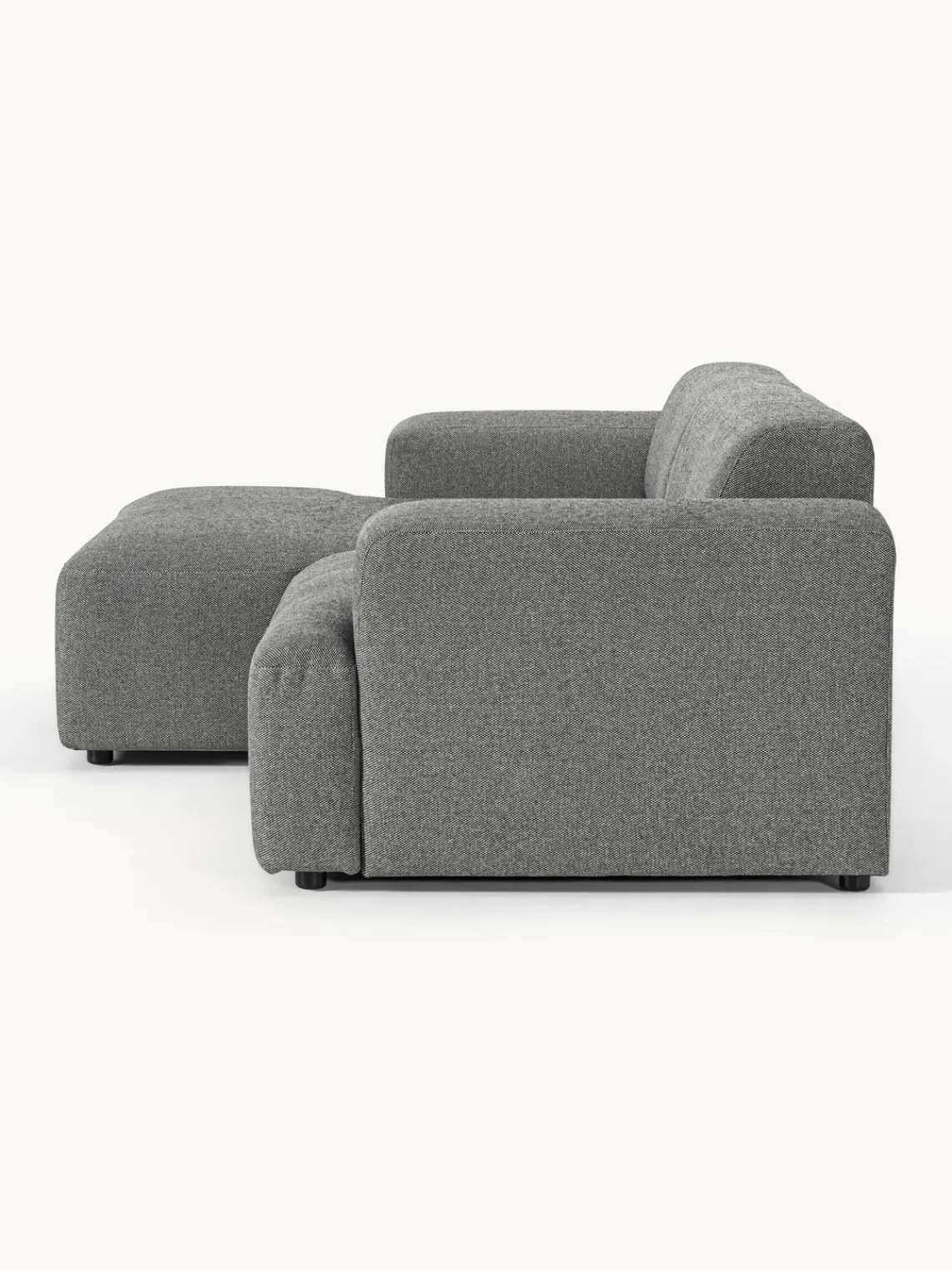 Sofás Rinconeras|Sofás>Westwing Collection Sofá rinconera Melva (3 plazas) Tejido grueso gris oscuro