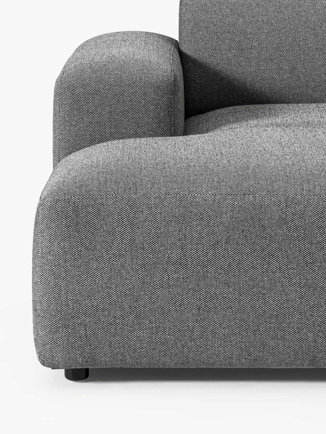 Sofás Rinconeras|Sofás>Westwing Collection Sofá rinconera Melva (3 plazas) Tejido grueso gris oscuro