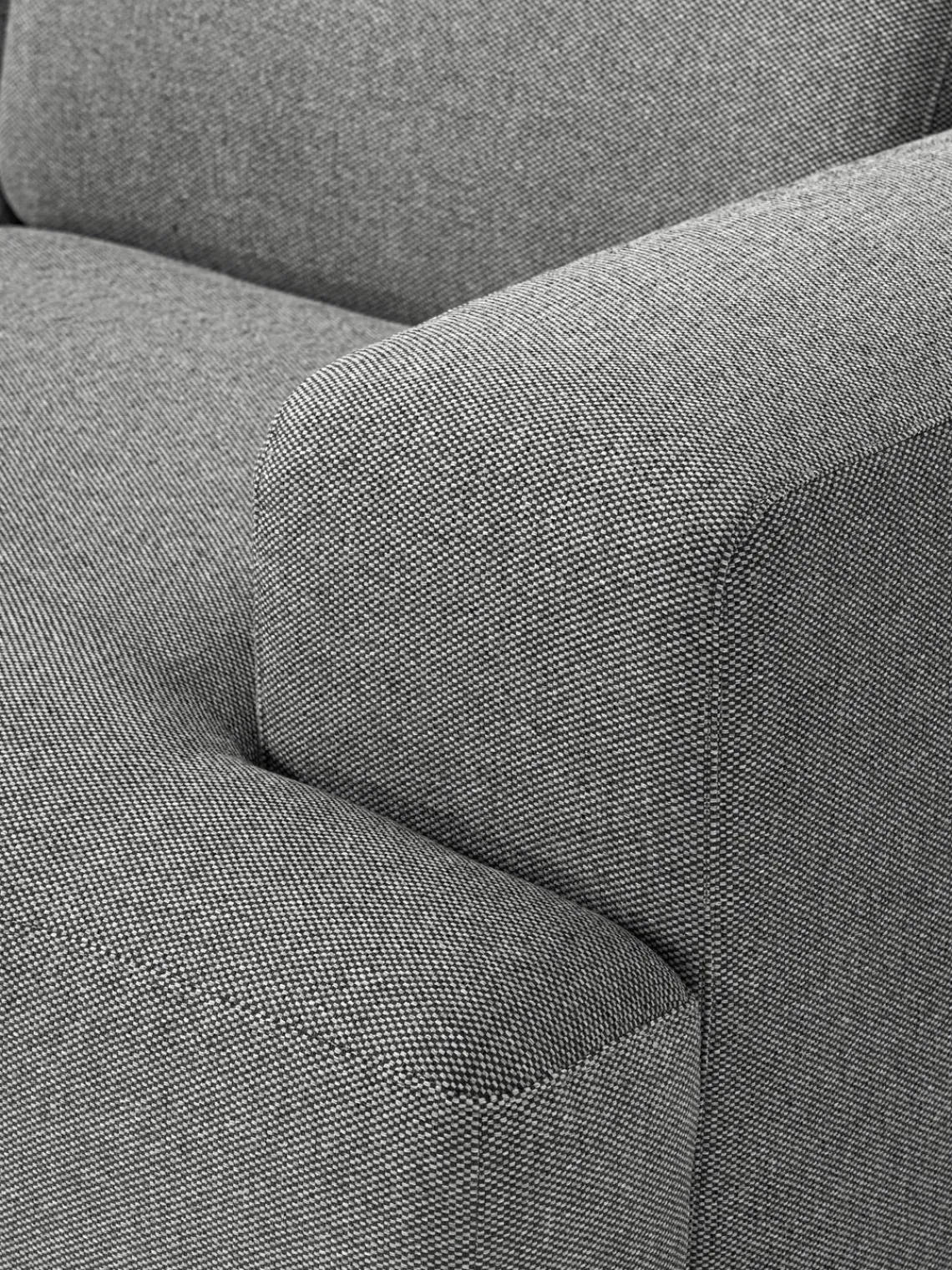 Sofás Rinconeras|Sofás>Westwing Collection Sofá rinconera Melva (3 plazas) Tejido grueso gris oscuro