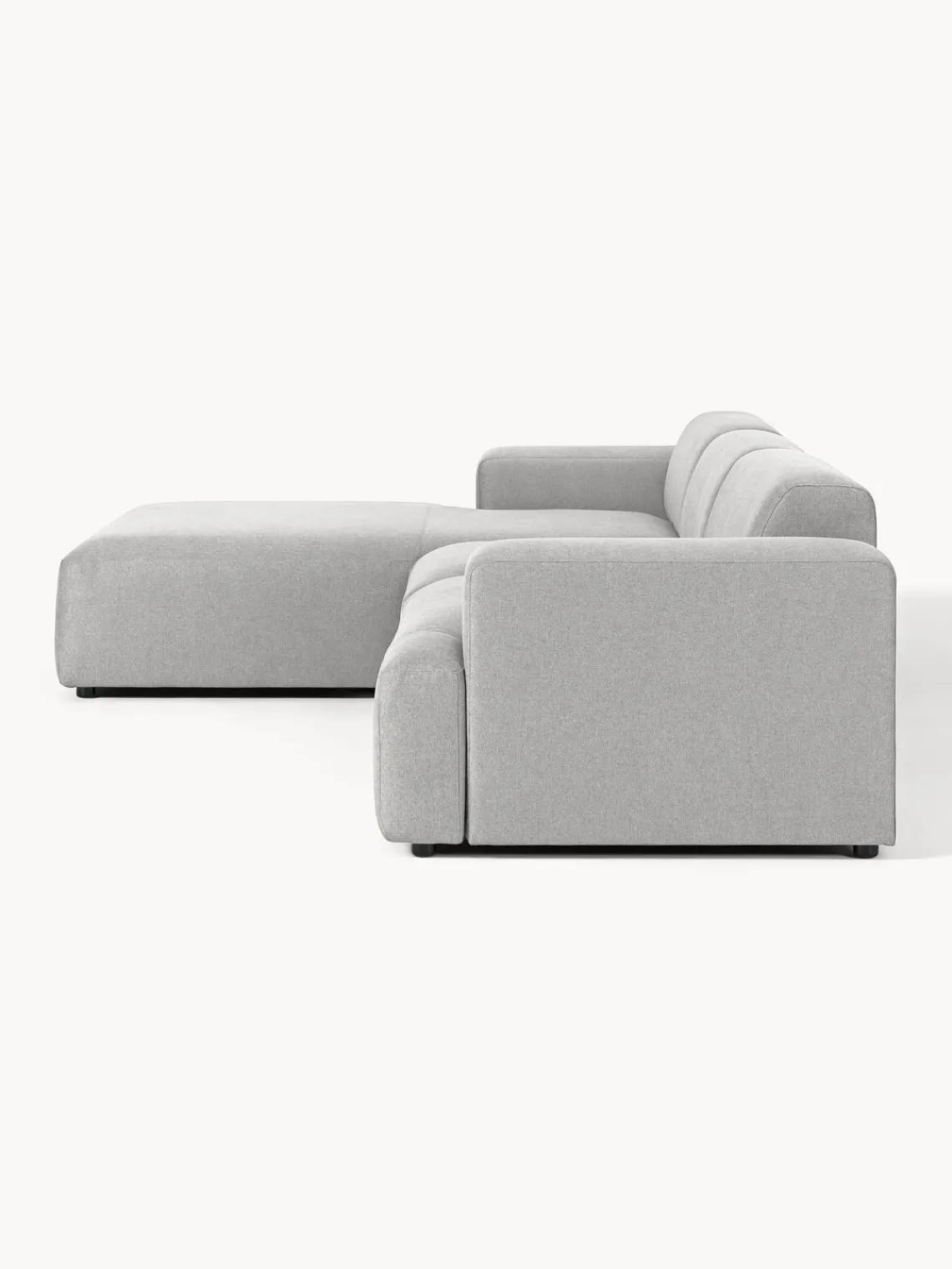 Sofás Rinconeras|Sofás>Westwing Collection Sofá rinconera Melva (4 plazas) Tejido gris claro