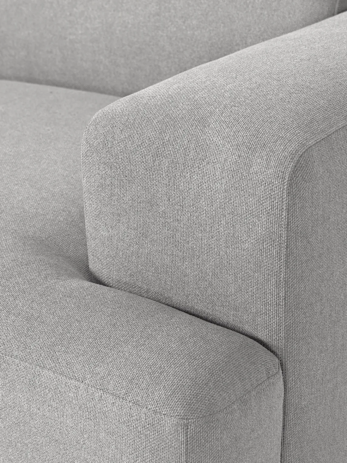 Sofás Rinconeras|Sofás>Westwing Collection Sofá rinconera Melva (4 plazas) Tejido gris claro