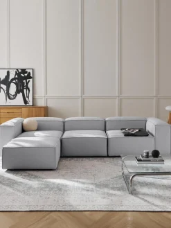 Sale Sofá rinconera modular con reposapiés izquierdo/derecho Lennon (4 plazas) Sofás 4 Plazas|Sofás