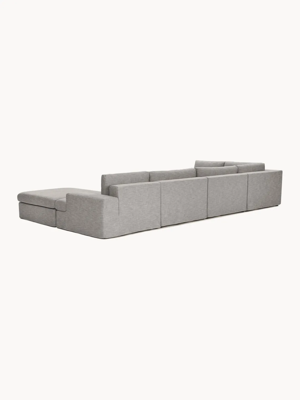 Sofás Rinconeras|Sofás>Westwing Collection Sofá rinconera modular con tapizado desenfundable Russell Tejido gris jaspeado