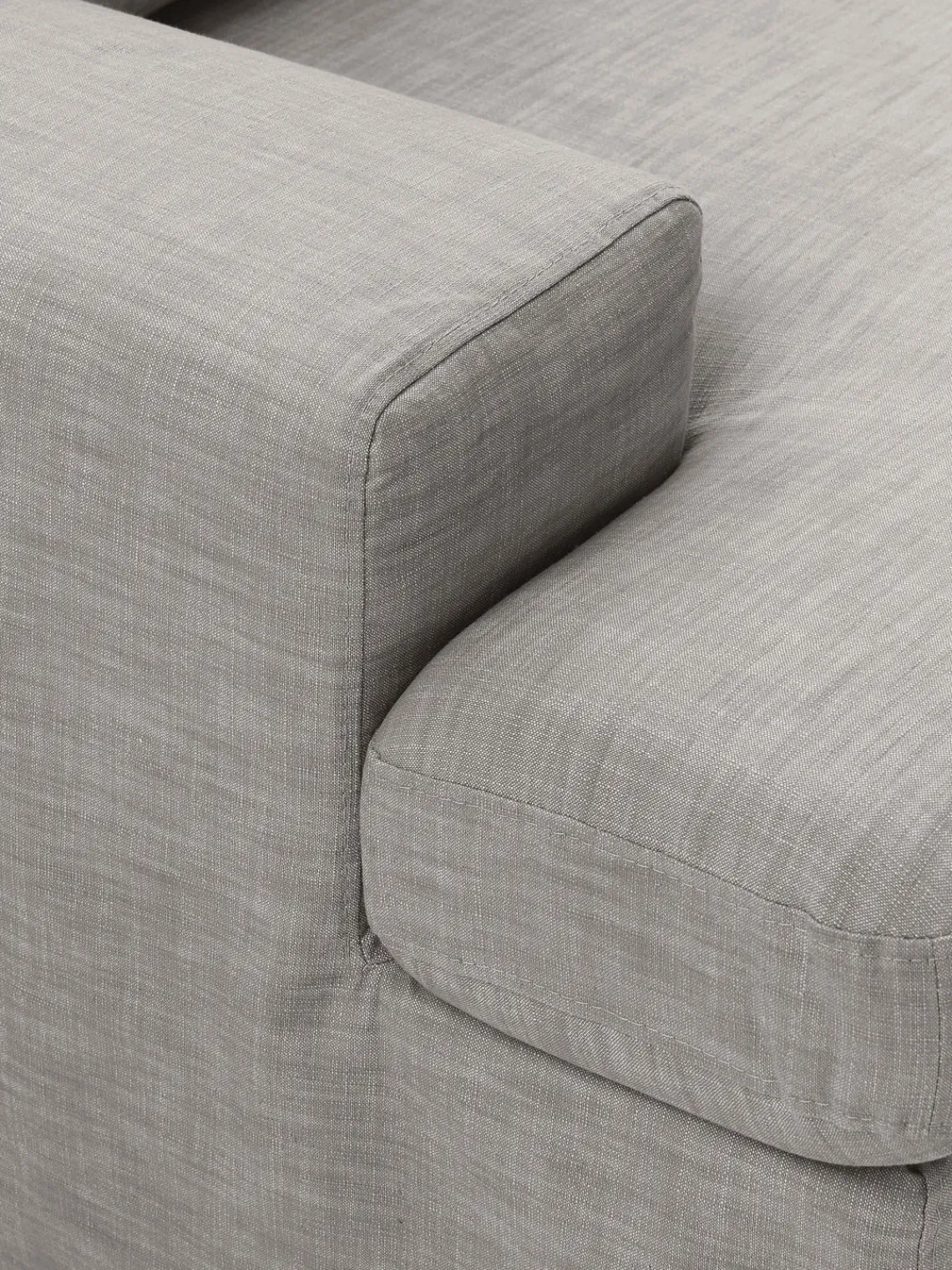 Sofás Rinconeras|Sofás>Westwing Collection Sofá rinconera modular con tapizado desenfundable Russell Tejido gris jaspeado