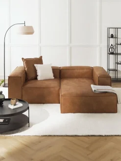 Online Sofá rinconera modular de cuero Lennon Sofás