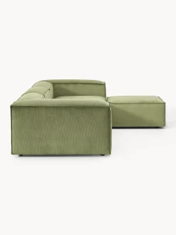 Sofá rinconera modular de pana con reposapiés izquierdo/derecho Lennon (4 plazas) Sofás 4 Plazas|Sofás