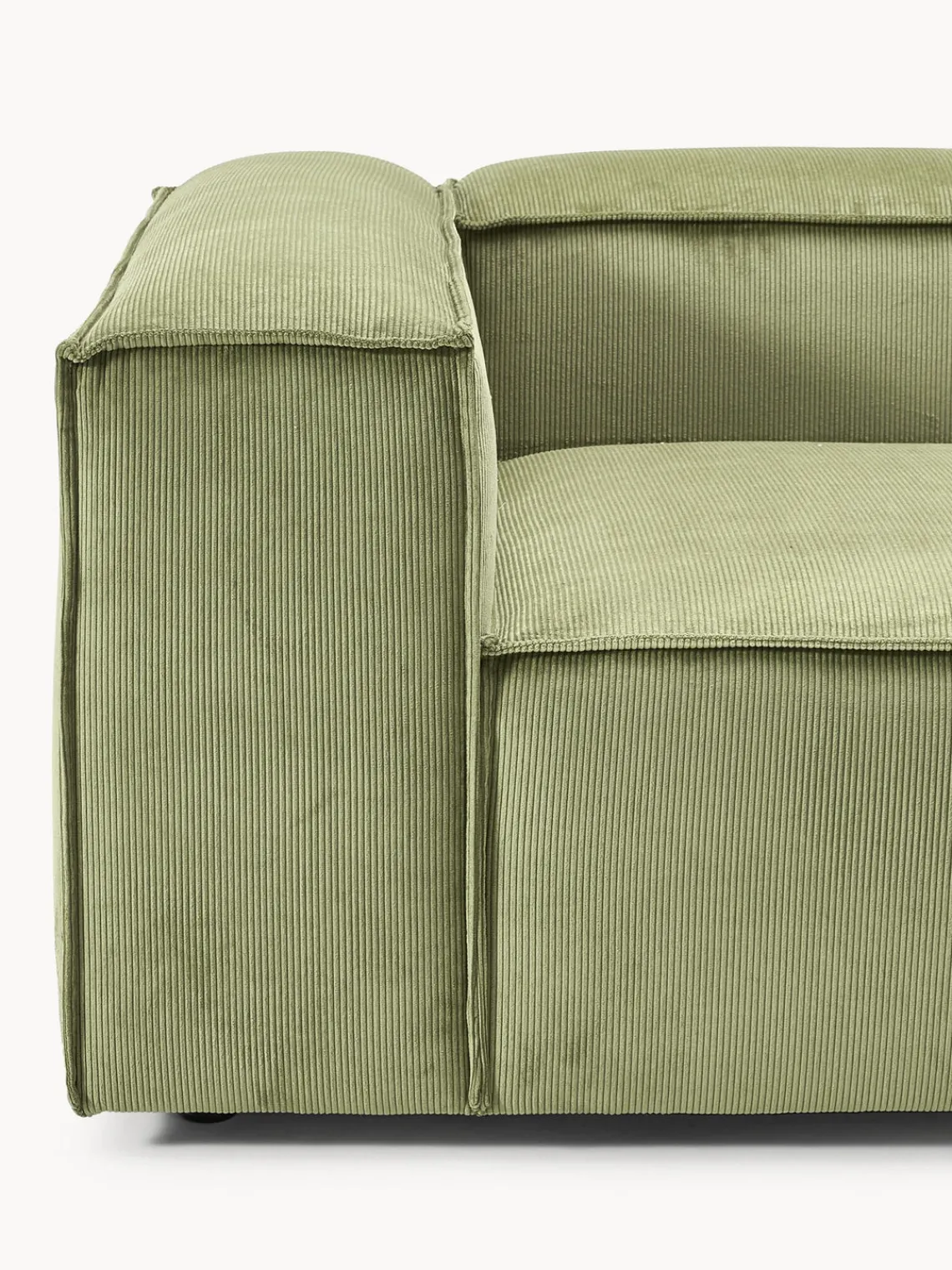 Sofá rinconera modular de pana con reposapiés izquierdo/derecho Lennon (4 plazas) Sofás 4 Plazas|Sofás