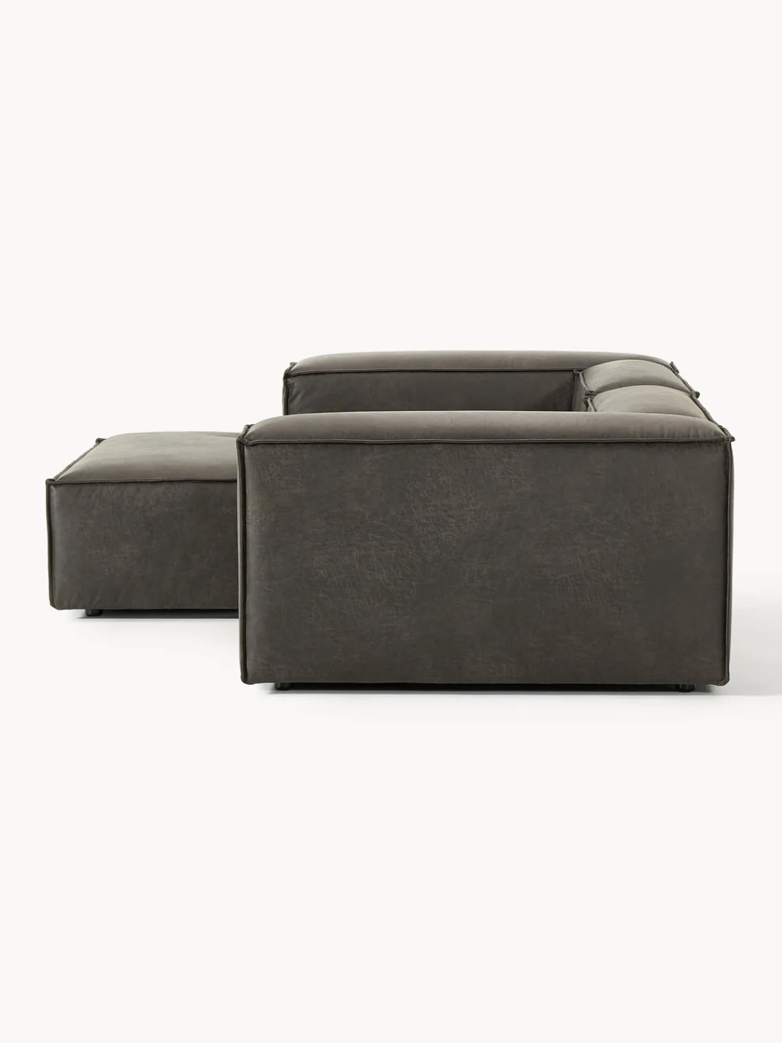 Sofá rinconera modular de cuero reciclado Lennon Sofás