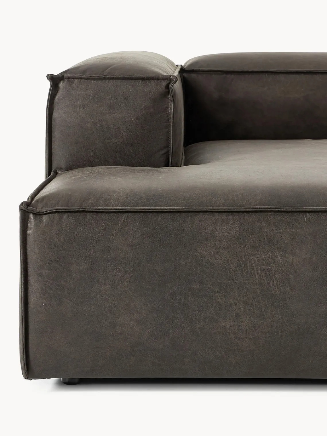 Sofá rinconera modular de cuero reciclado Lennon Sofás