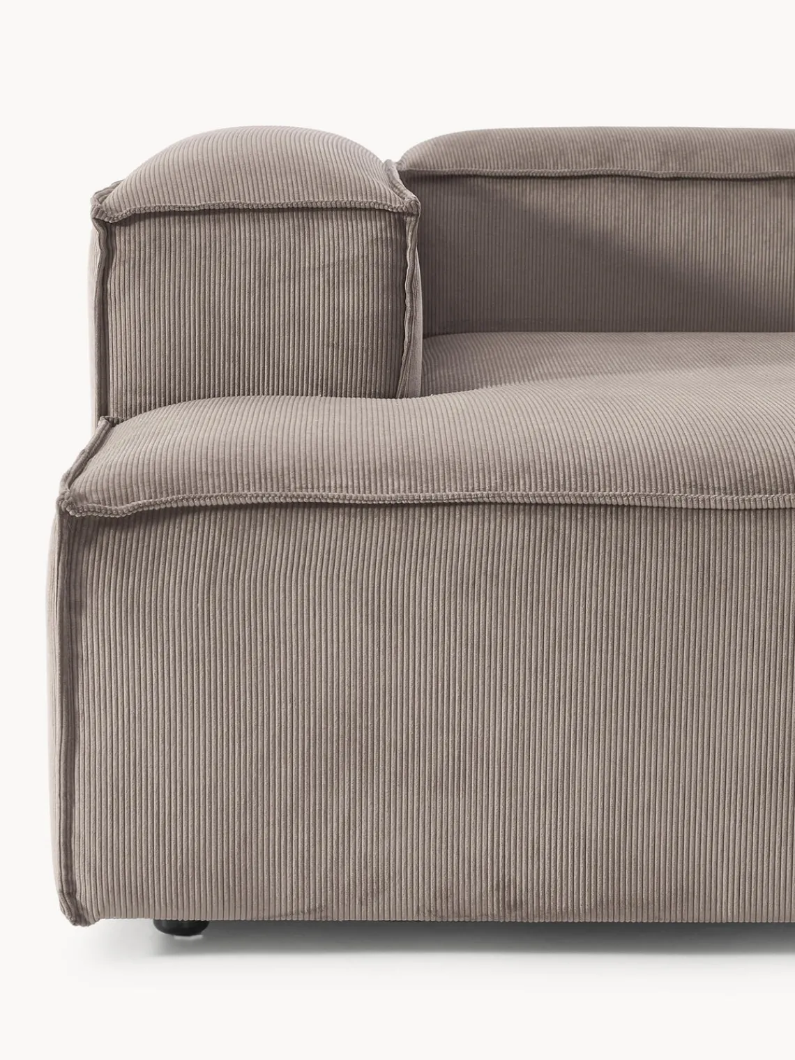 Sofás>Westwing Collection Sofá rinconera modular de pana Lennon Pana taupe