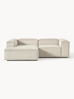 Sofás>Westwing Collection Sofá rinconera modular de pana Lennon Pana beige claro