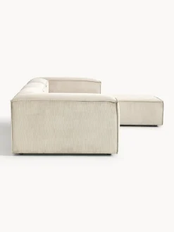 Outlet Sofá rinconera modular de pana con reposapiés izquierdo/derecho Lennon (4 plazas) Sofás 4 Plazas|Sofás