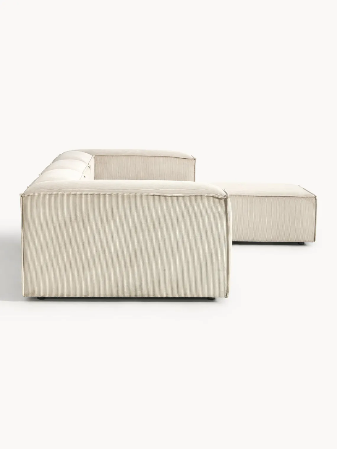 Outlet Sofá rinconera modular de pana con reposapiés izquierdo/derecho Lennon (4 plazas) Sofás 4 Plazas|Sofás