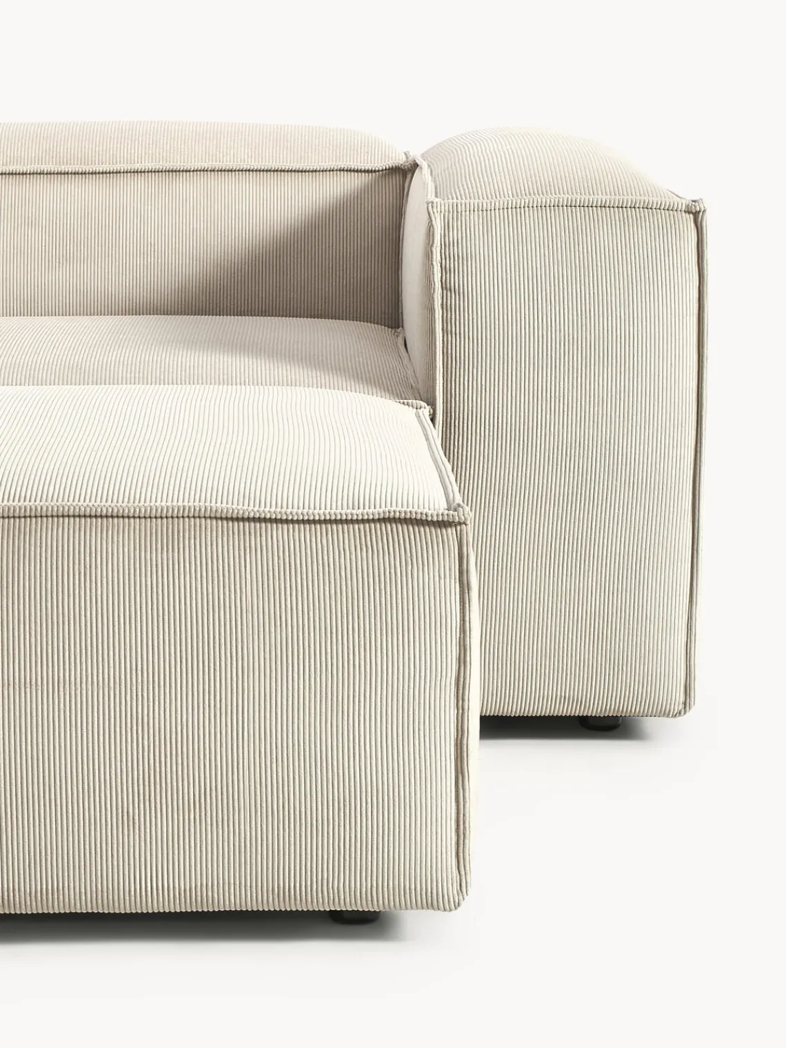 Outlet Sofá rinconera modular de pana con reposapiés izquierdo/derecho Lennon (4 plazas) Sofás 4 Plazas|Sofás