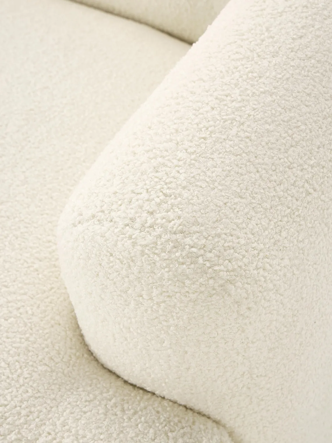 Sofás Rinconeras|Sofás>Westwing Collection Sofá rinconera modular de borreguillo Sofia (3 plazas) Borreguillo blanco Off White