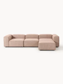 New Sofá rinconera modular de mezcla de lino con reposapiés izquierdo/derecho Lennon (4 plazas) Sofás 4 Plazas|Sofás