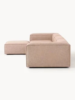 New Sofá rinconera modular de mezcla de lino con reposapiés izquierdo/derecho Lennon (4 plazas) Sofás 4 Plazas|Sofás