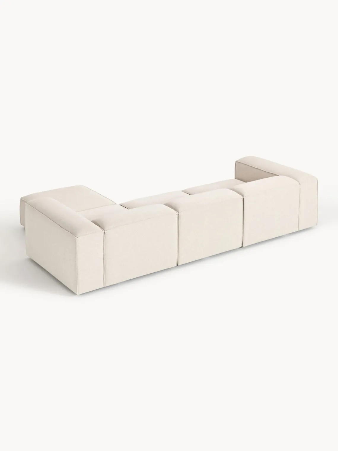 Sofás 4 Plazas|Sofás>Westwing Collection Sofá rinconera modular de mezcla de lino con reposapiés izquierdo/derecho Lennon (4 plazas) Mezcla de lino beige