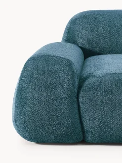 Clearance Sofá rinconera modular de borreguillo bouclé Wolke (4 plazas) Sofás Rinconeras|Sofás