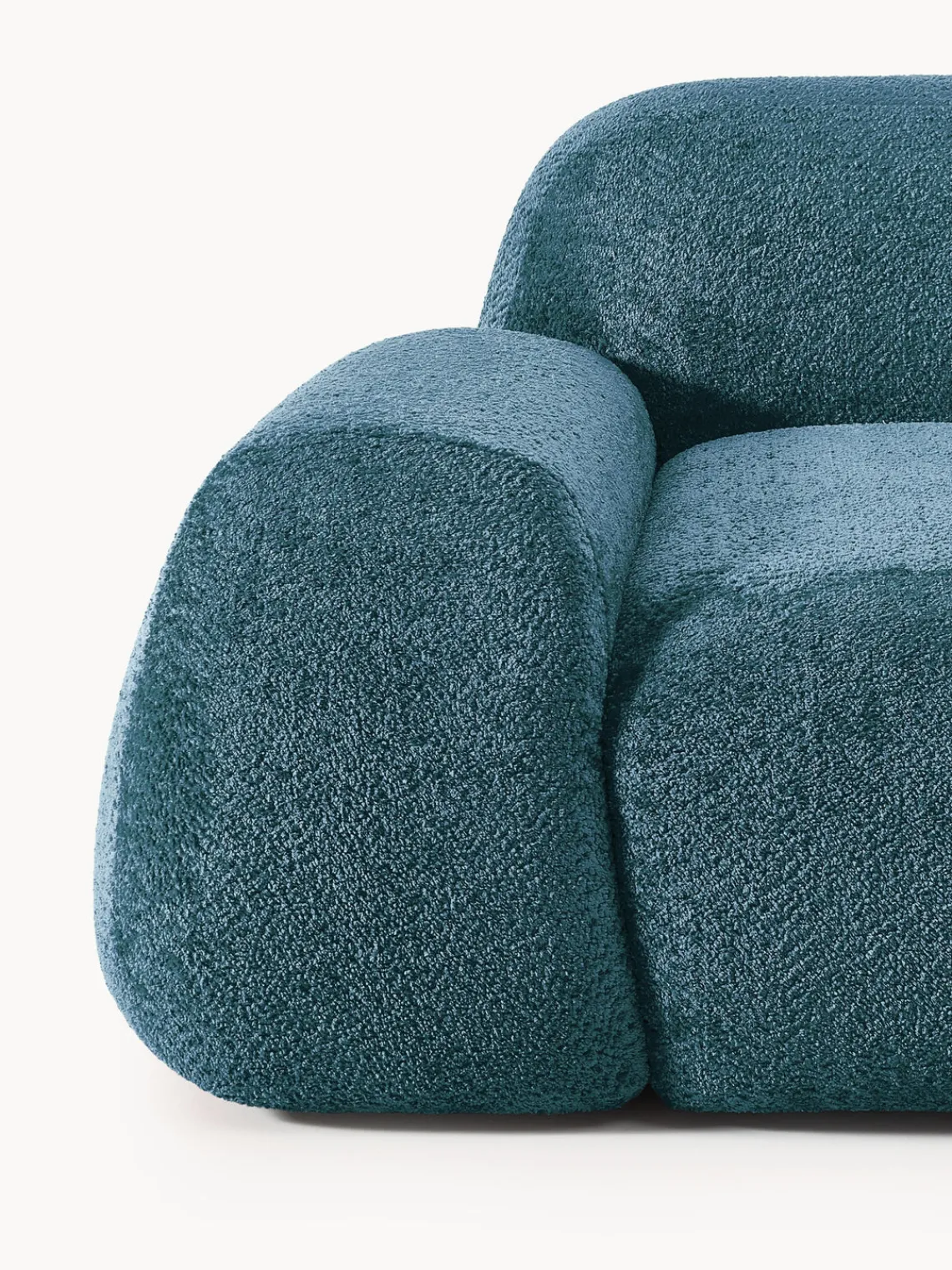 Clearance Sofá rinconera modular de borreguillo bouclé Wolke (4 plazas) Sofás Rinconeras|Sofás