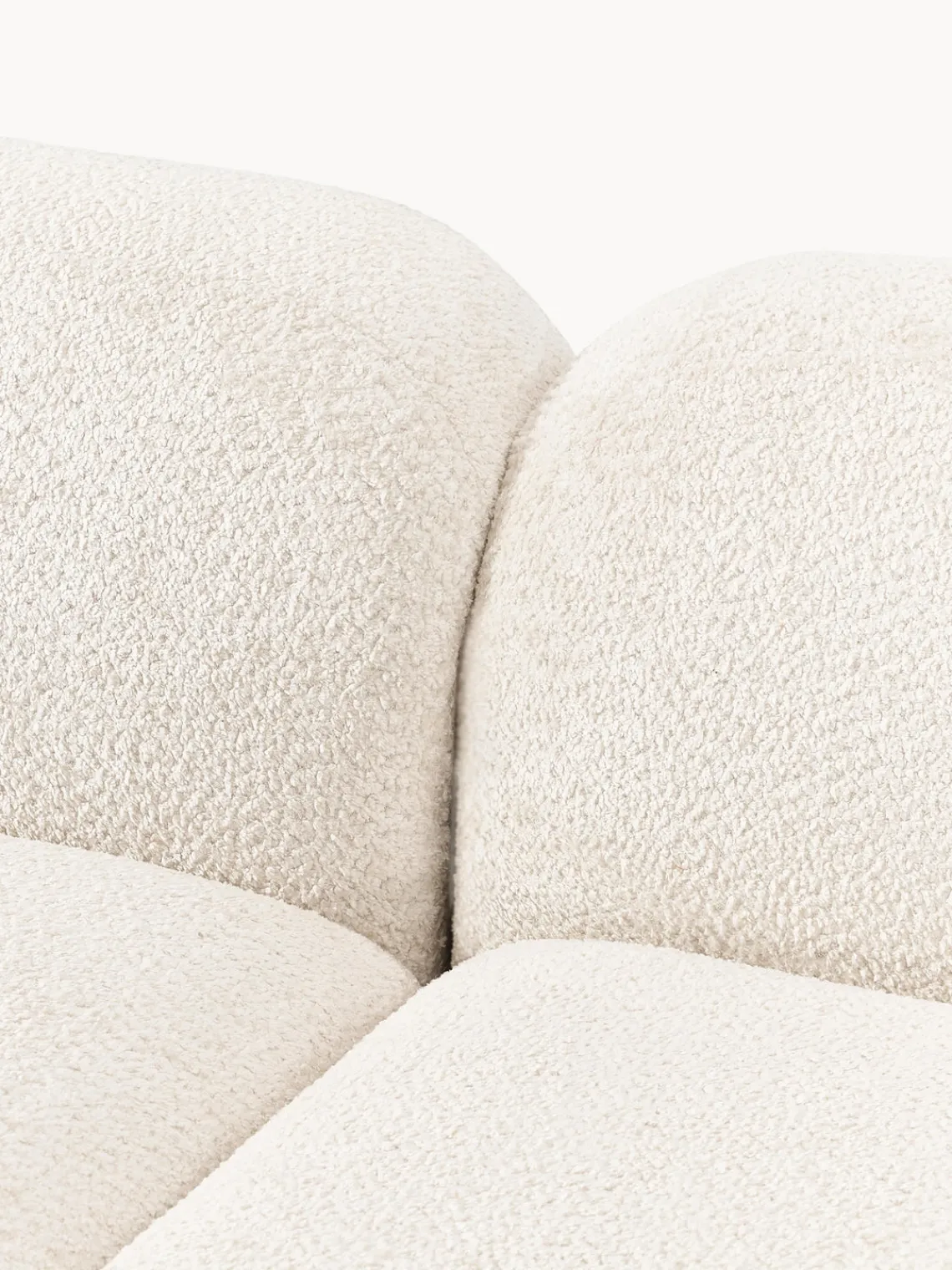 Sofás Rinconeras|Sofás>Westwing Collection Sofá rinconera modular de borreguillo bouclé Wolke (4 plazas) Borreguillo bouclé Off White