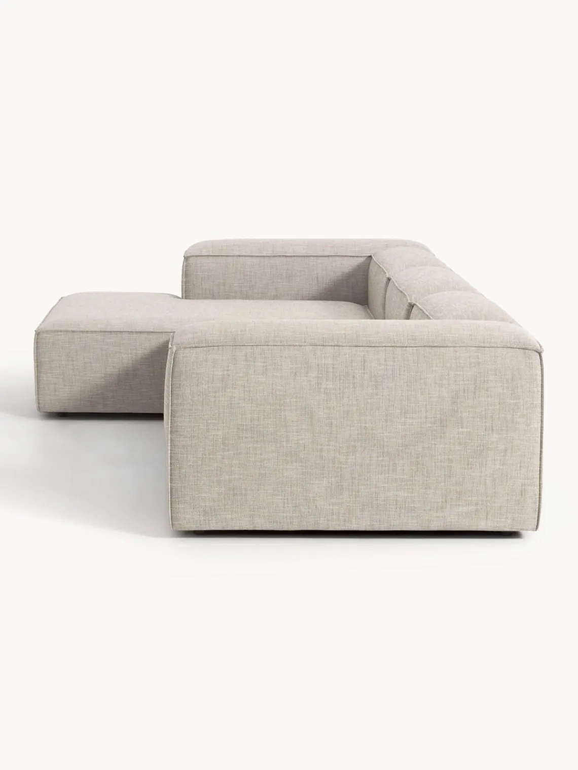 Outlet Sofá rinconera modular de mezcla de lino Lennon Sofás