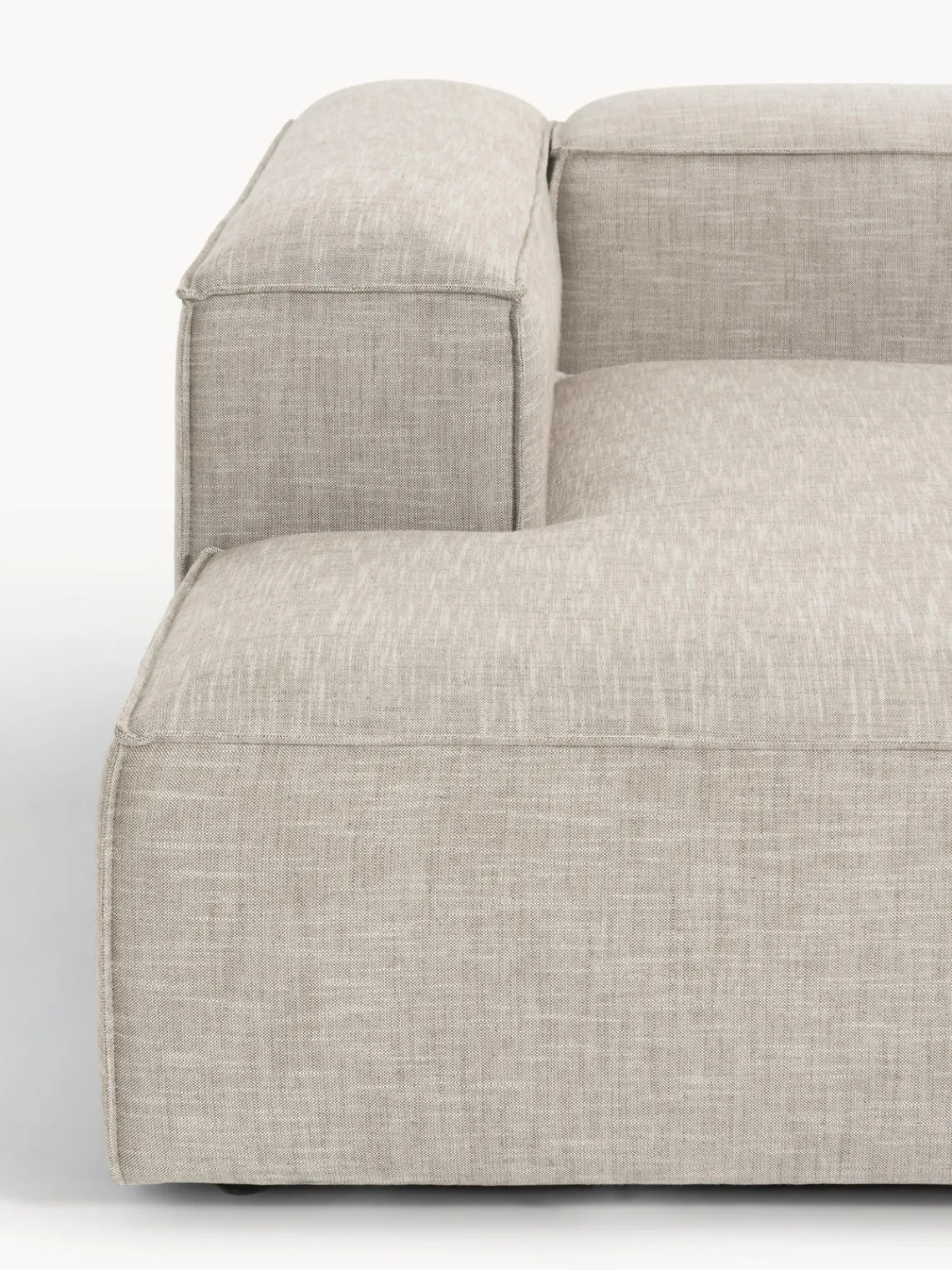 Outlet Sofá rinconera modular de mezcla de lino Lennon Sofás