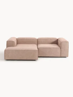 Outlet Sofá rinconera modular de mezcla de lino Lennon Sofás