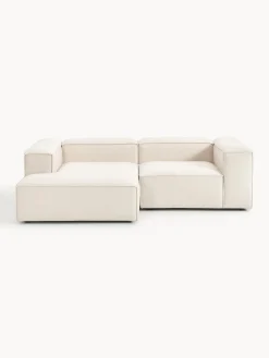 Sofás>Westwing Collection Sofá rinconera modular de mezcla de lino Lennon Mezcla de lino beige