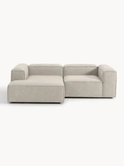 Sofás>Westwing Collection Sofá rinconera modular de mezcla de lino Lennon Mezcla de lino gris