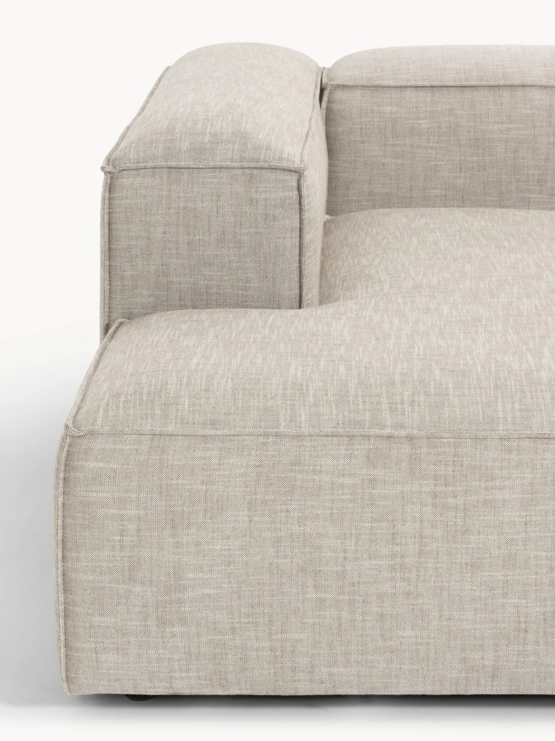 Sofás>Westwing Collection Sofá rinconera modular de mezcla de lino Lennon Mezcla de lino gris