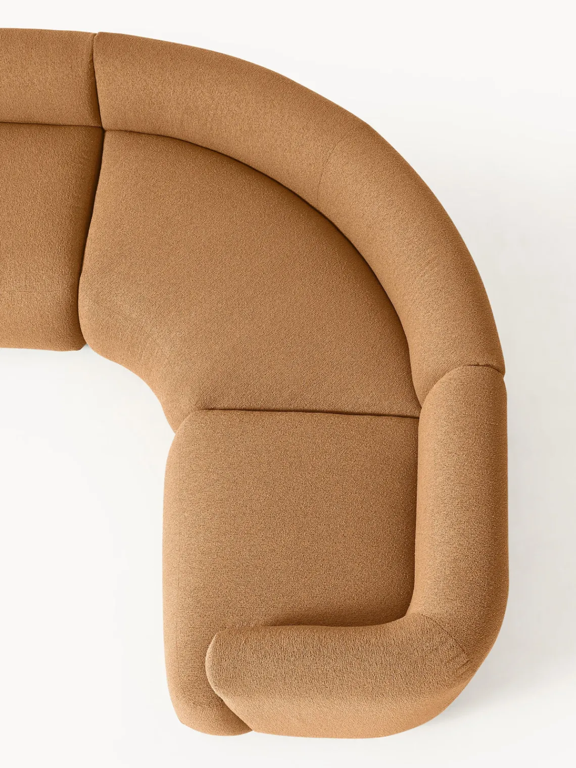 Sofás Rinconeras|Sofás>Westwing Collection Sofá rinconera modular en tejido bouclé Sofia (4 plazas) Bouclé marrón claro