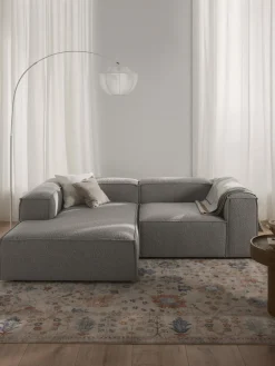 Sofás>Westwing Collection Sofá rinconera modular en tejido bouclé Lennon Bouclé taupe