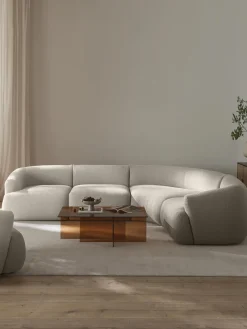 Sale Sofá rinconera modular en tejido bouclé Sofia (4 plazas) Sofás Rinconeras|Sofás