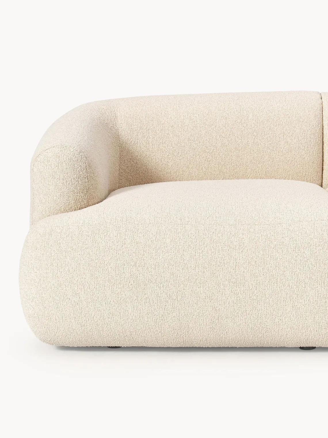 Sofás Rinconeras|Sofás>Westwing Collection Sofá rinconera modular en tejido bouclé Sofia (4 plazas) Bouclé beige claro