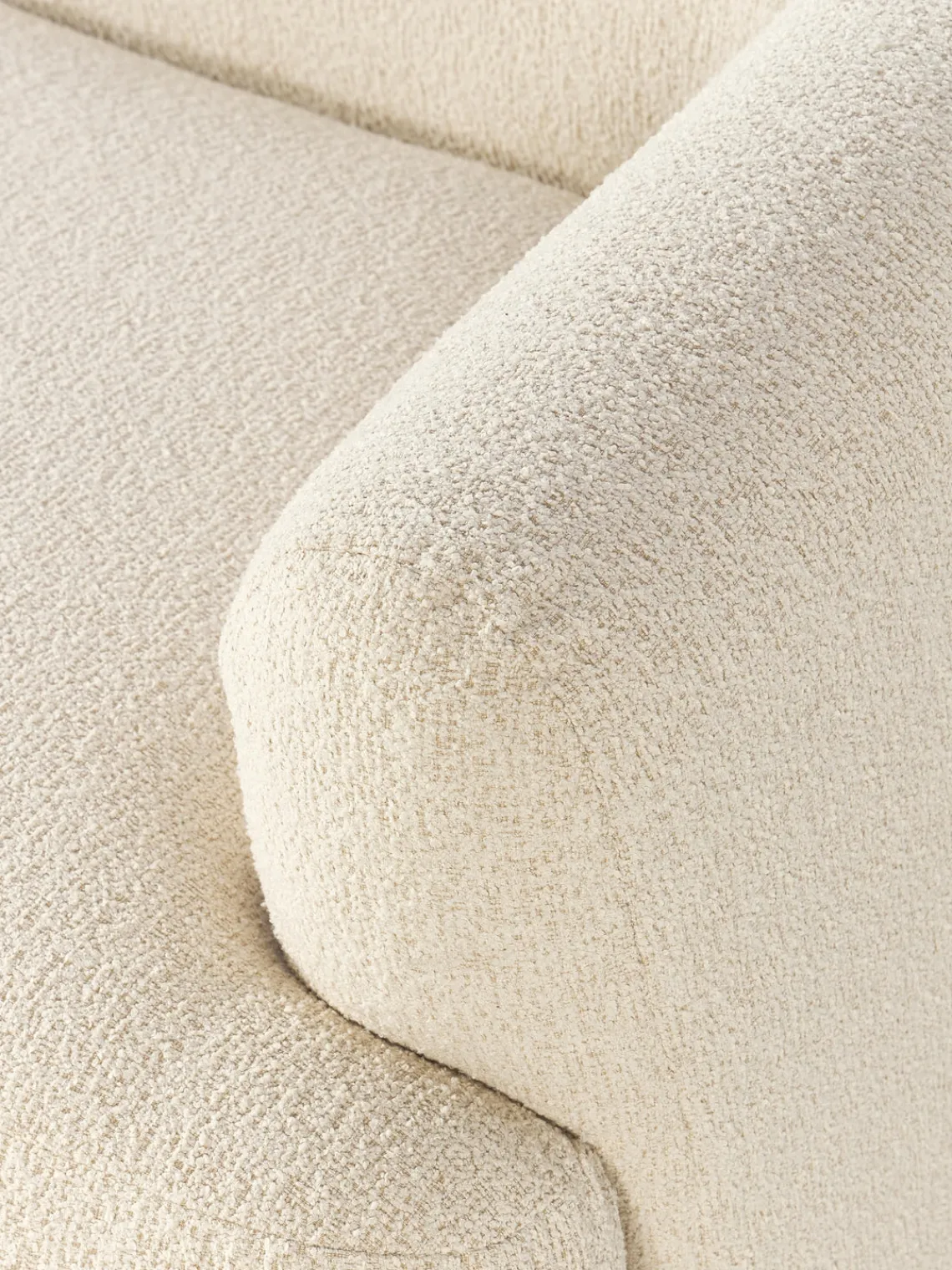 Sofás Rinconeras|Sofás>Westwing Collection Sofá rinconera modular en tejido bouclé Sofia (4 plazas) Bouclé beige claro