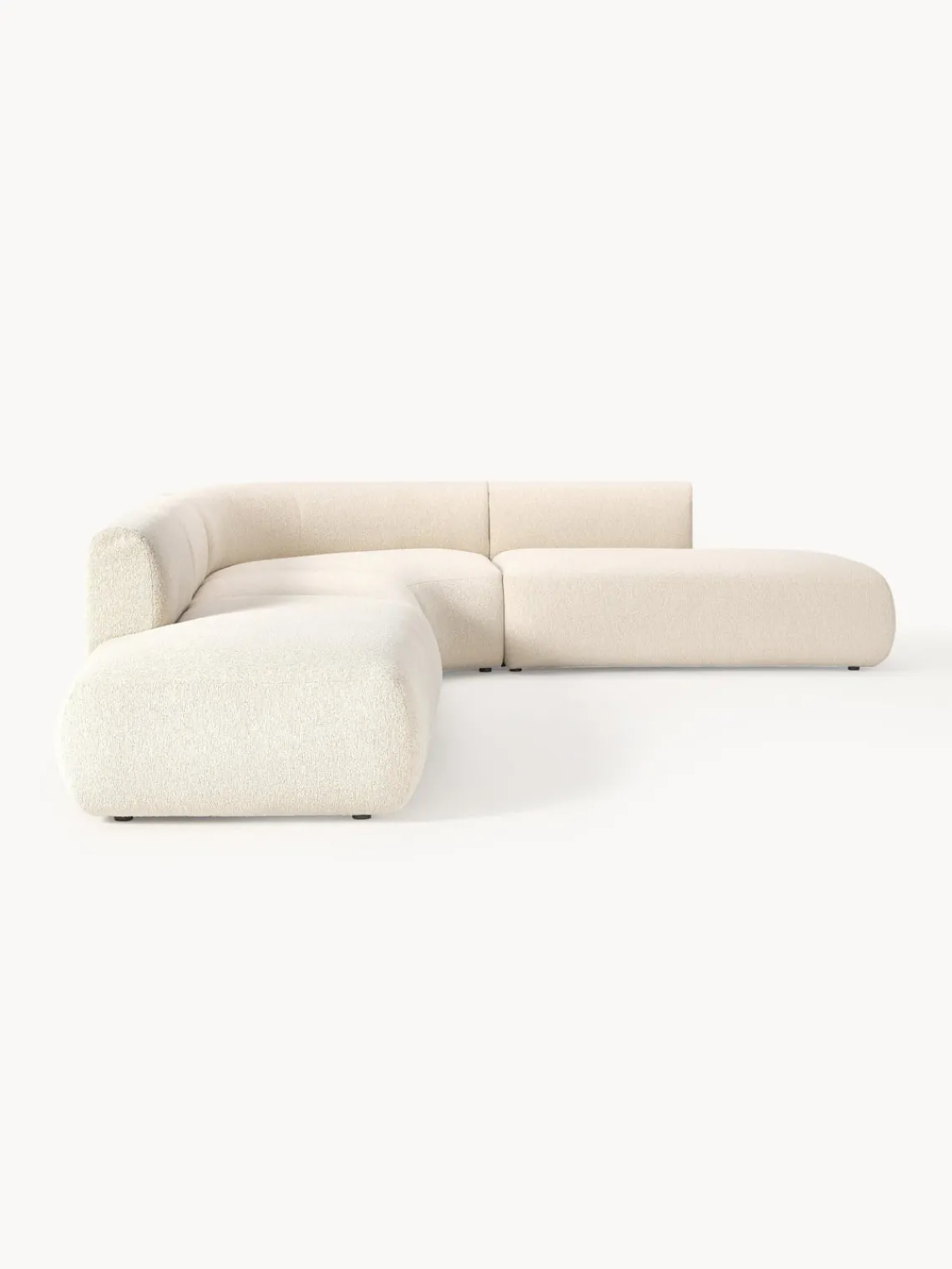 Sofá rinconera modular en tejido bouclé Sofia (4 plazas) Sofás Rinconeras|Sofás