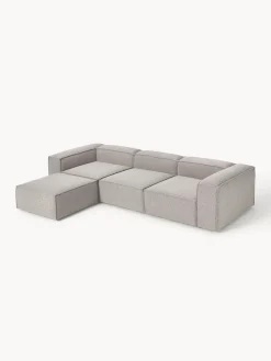 Sofá rinconera modular en tejido bouclé con reposapiés izquierdo/derecho Lennon (4 plazas) Sofás 4 Plazas|Sofás