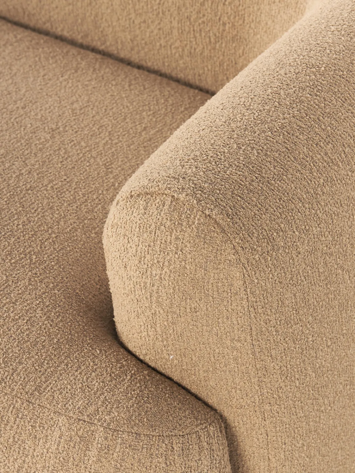 Sofás Rinconeras|Sofás>Westwing Collection Sofá rinconera modular en tejido bouclé Sofia (4 plazas) Bouclé beige