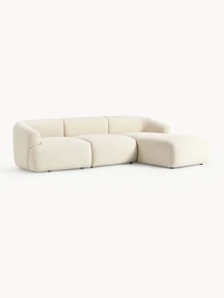Sale Sofá rinconera modular en tejido bouclé Sofia (3 plazas) Sofás Rinconeras|Sofás