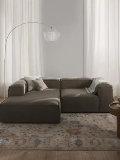 Sofás>Westwing Collection Sofá rinconera modular en tejido bouclé Lennon Bouclé greige