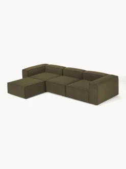 Clearance Sofá rinconera modular en tejido bouclé con reposapiés izquierdo/derecho Lennon (4 plazas) Sofás 4 Plazas|Sofás