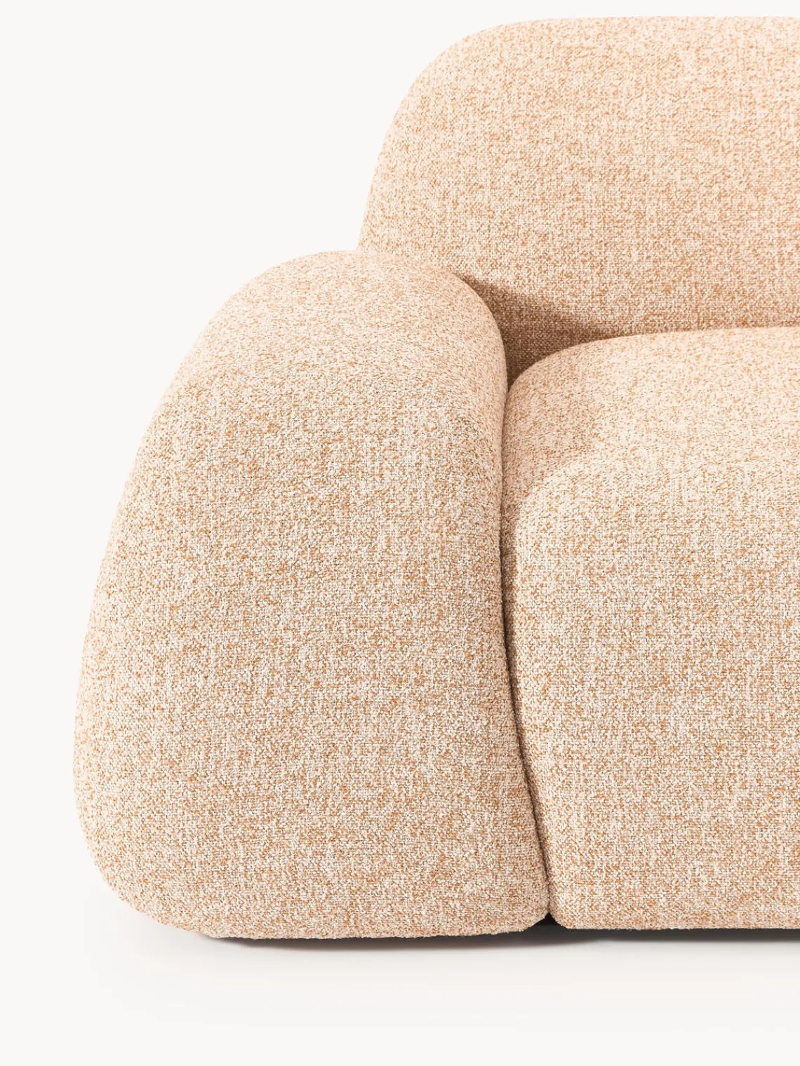 Sofás Rinconeras|Sofás>Westwing Collection Sofá rinconera modular en tejido bouclé Wolke (4 plazas) Bouclé naranja